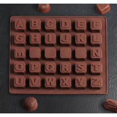 Форма для льда и шоколада "Английский алфавит", 30 ячеек