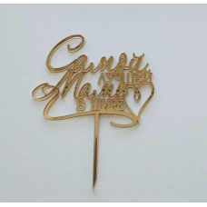 Топпер "Самой лучшей маме в мире" золото Топпер "Самой лучшей маме в мире" золото