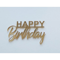 Топпер "Happy Birthday 12" золото