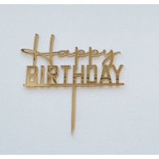 Топпер "Happy Birthday 2" золото