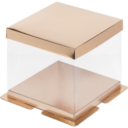 Коробка для торта 30*30*28 см (Золото)