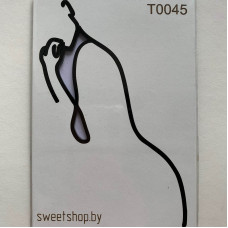 Декор "Силуэт девушки" №2 чёрный/золото