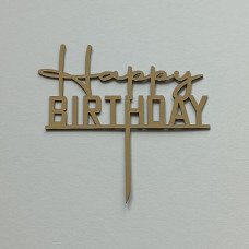 Топпер "Happy Birthday 2" золото