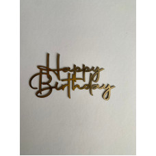 Топпер "Happy Birthday 4" золото