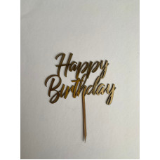 Топпер "Happy Birthday 7" золото
