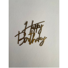 Топпер "Happy Birthday 8" золото