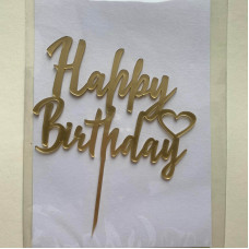 Топпер "Happy Birthday 13" золото