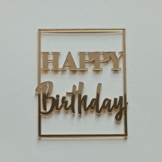 Топпер "Happy Birthday " золото Топпер "Happy Birthday " золото