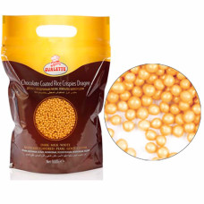 Украшение шоколадное шарики КРИСПИ, золото, 100 гр