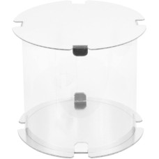 Коробка для торта, пряничный домик ТУБУС, диам. 16 см, выс. 16 см (белая)