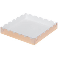 Коробка для пряников и печенья 12*12*3 см (золото)