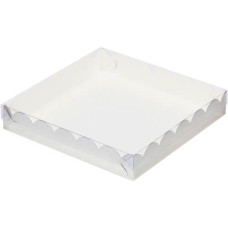 Коробка для пряников и печенья 12*12*3 см (серебро)