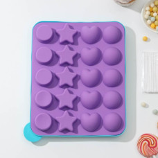 Форма для леденцов и кейк-попсов "Сладости-радости", 20 ячеек