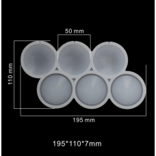 Форма "Кругляши d=5 см", 6 ячеек