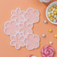 Форма для леденцов «Цветочки», 6 ячеек