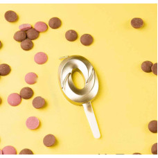 Свеча в торт "Цифра с гранью", 0 золотой